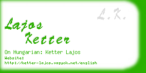 lajos ketter business card